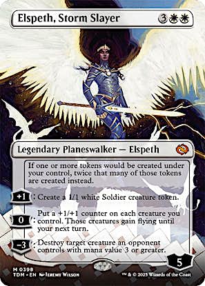 Elspeth, Storm Slayer (Borderless) - Tarkir: Dragonstorm